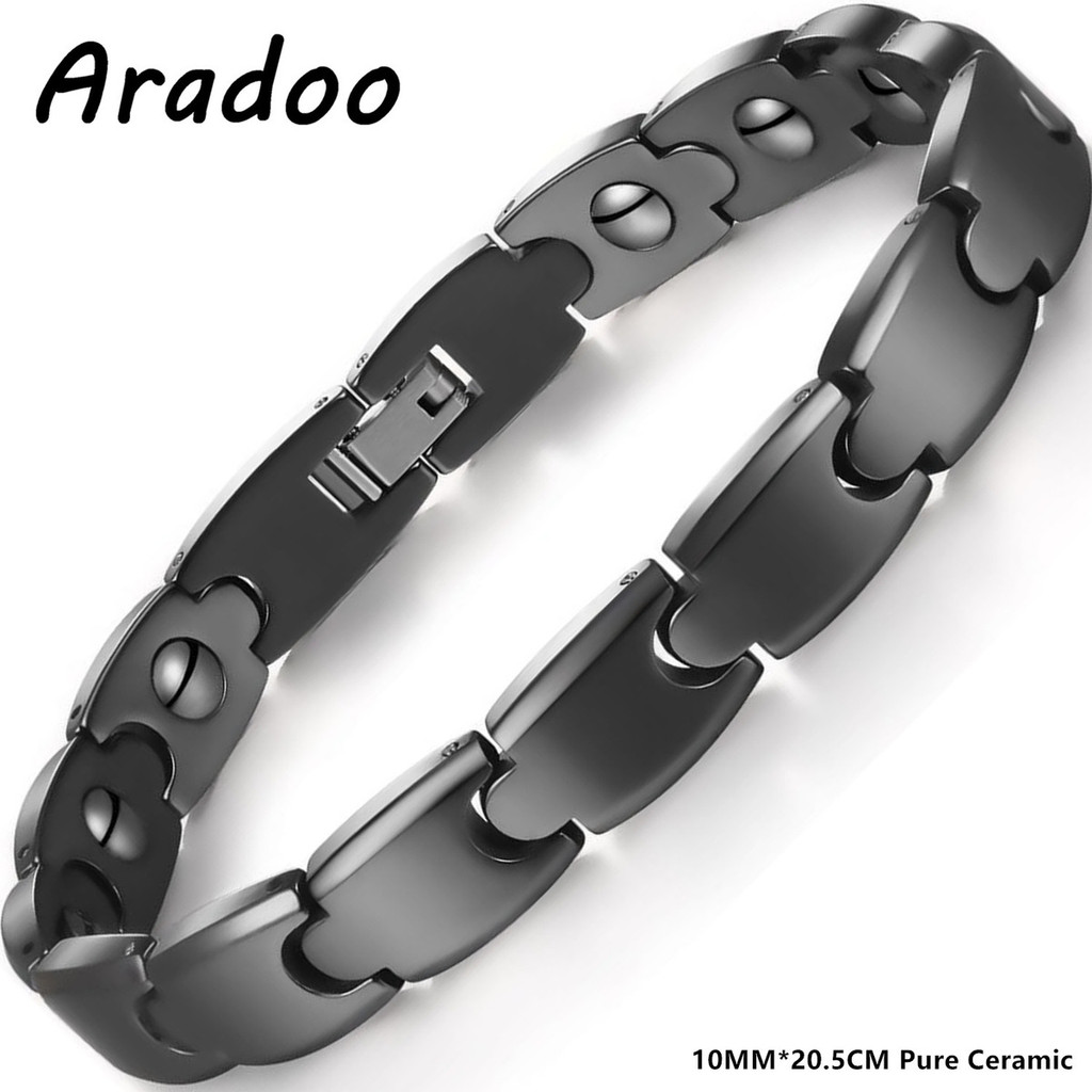 Ceramic Link Bracelet - Aradoo Premium Ceramic Hematite Magnetic Bracelet