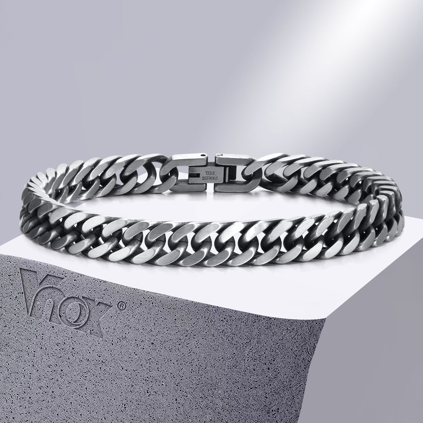 Ceramic Link Bracelet - Vnox Chunky Retro Cuban Chain Bracelets