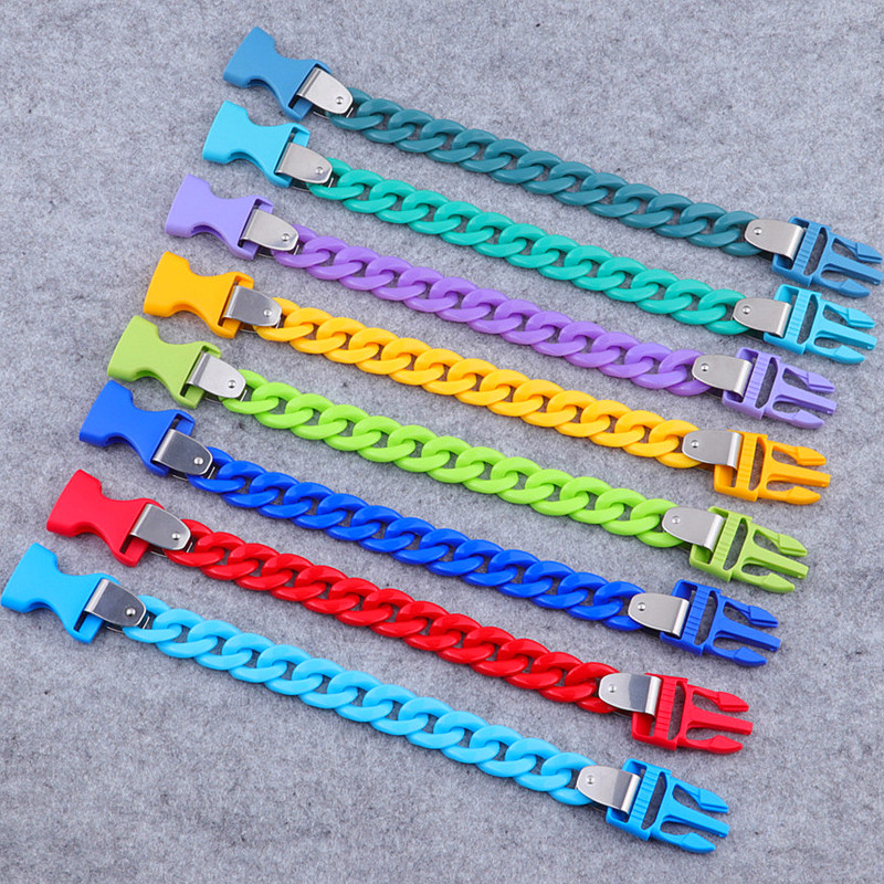 Ceramic Link Bracelet - FishSheep2021 Trend Colorful Acrylic Link Chain