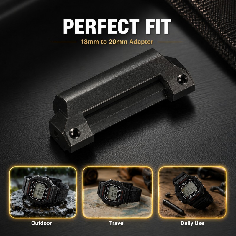 Watch Band Connector - Universal 18mm To 20mm Raised Head