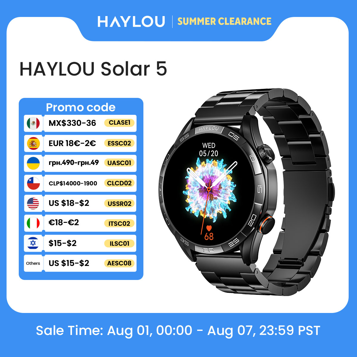 HAYLOU Solar 5 Voice Calling S - огляд і ціна Smartwatch Instagram