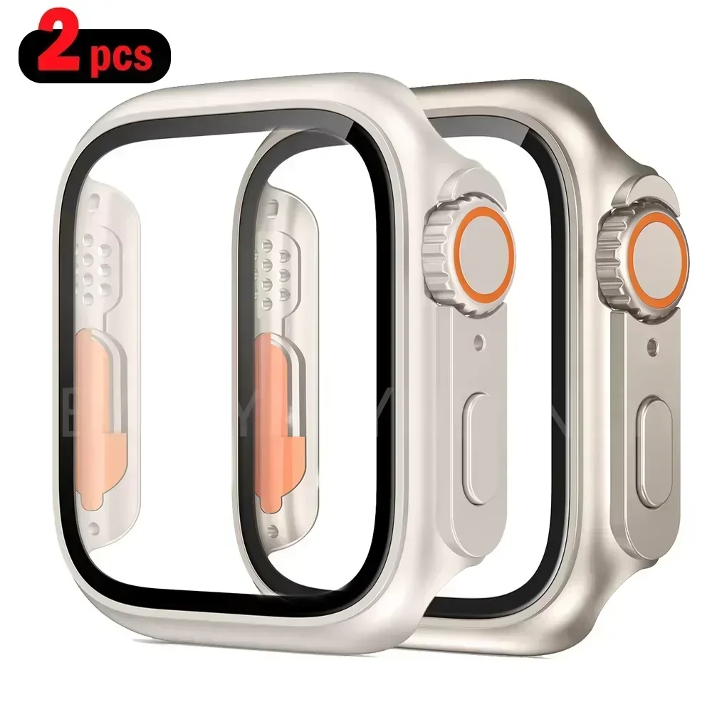 2PCS Tempered Glass+Cover For  - огляд і ціна Apple Smartwatch Accessories