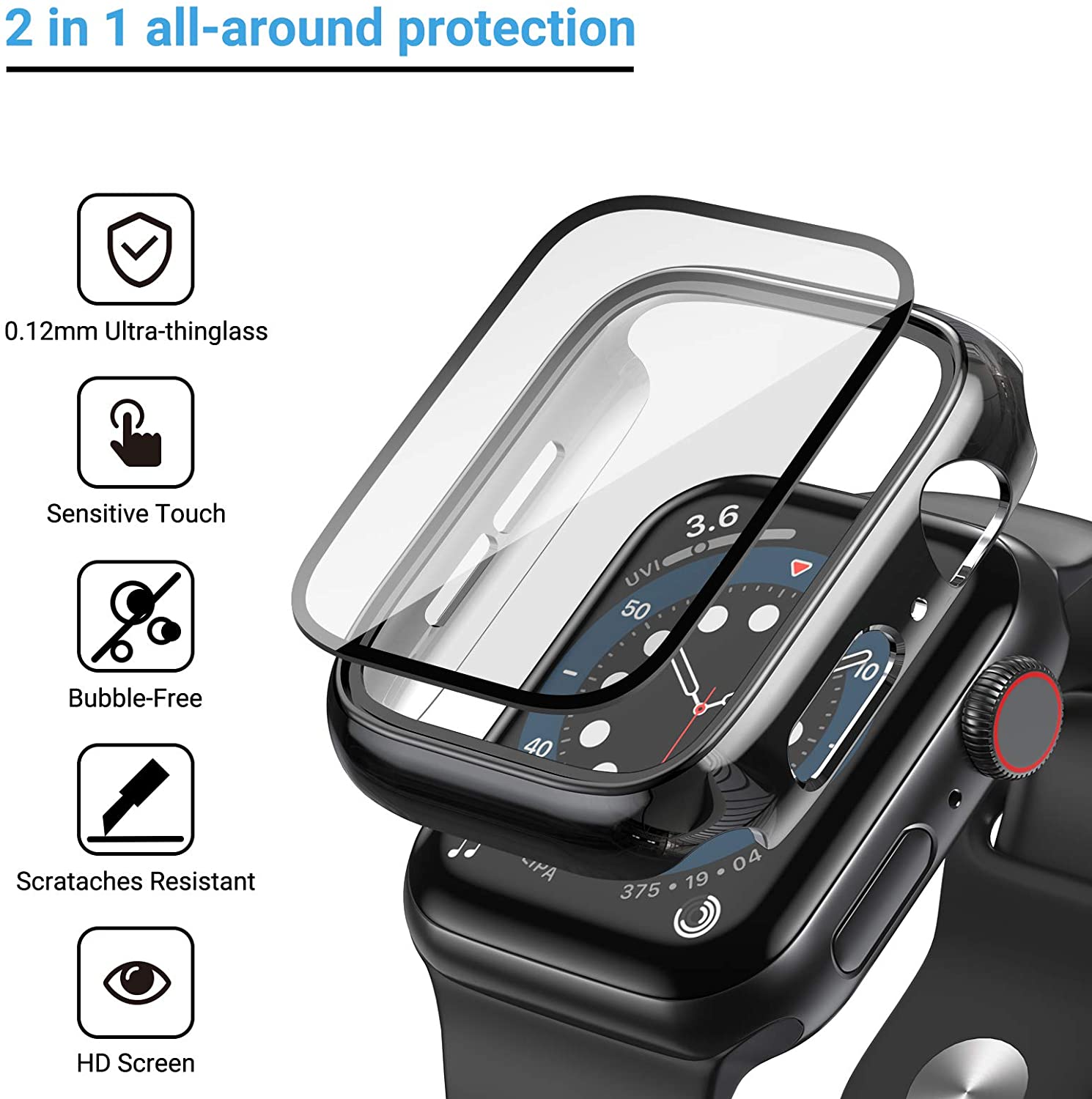 Glass+cover For Apple Watch Ca - огляд і ціна Apple Smartwatch Accessories