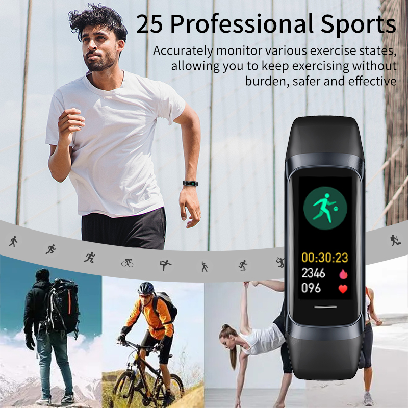 LIGE 1.1 Inch Amoled Heart Rat - огляд і ціна Android Smartwatch Accessories