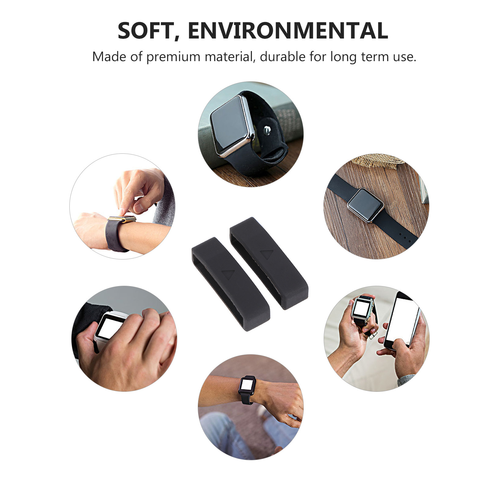 2Pcs Watch Strap Loop Flexible - огляд і ціна Silicone Band Replacement