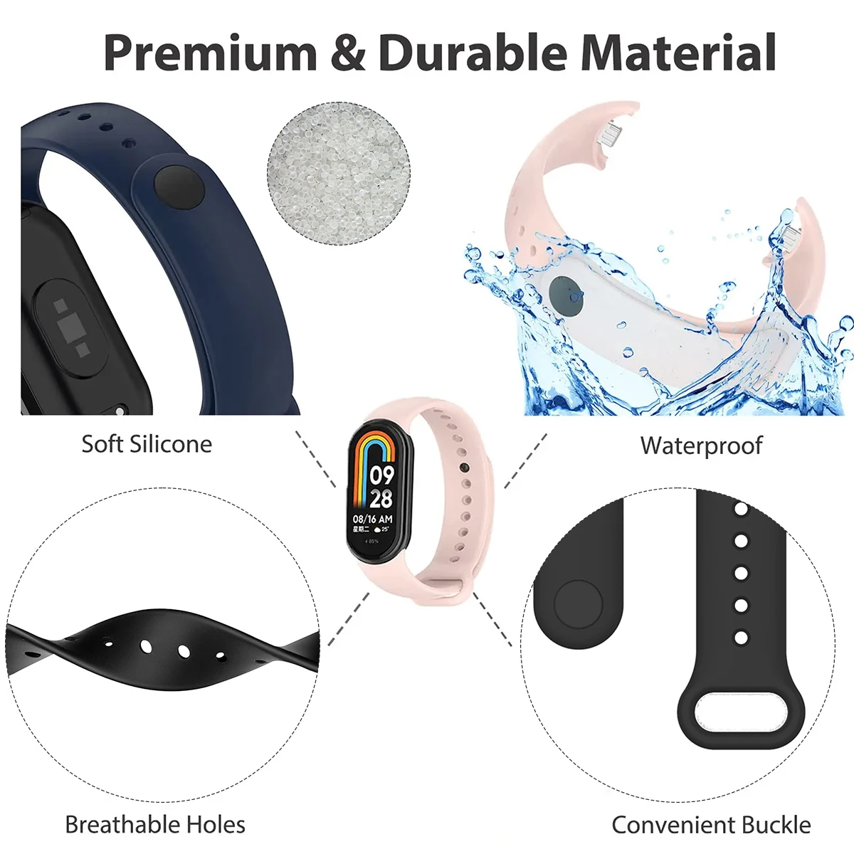 Strap for Xiaomi Mi Band 9/9 N - огляд і ціна Silicone Band Replacement