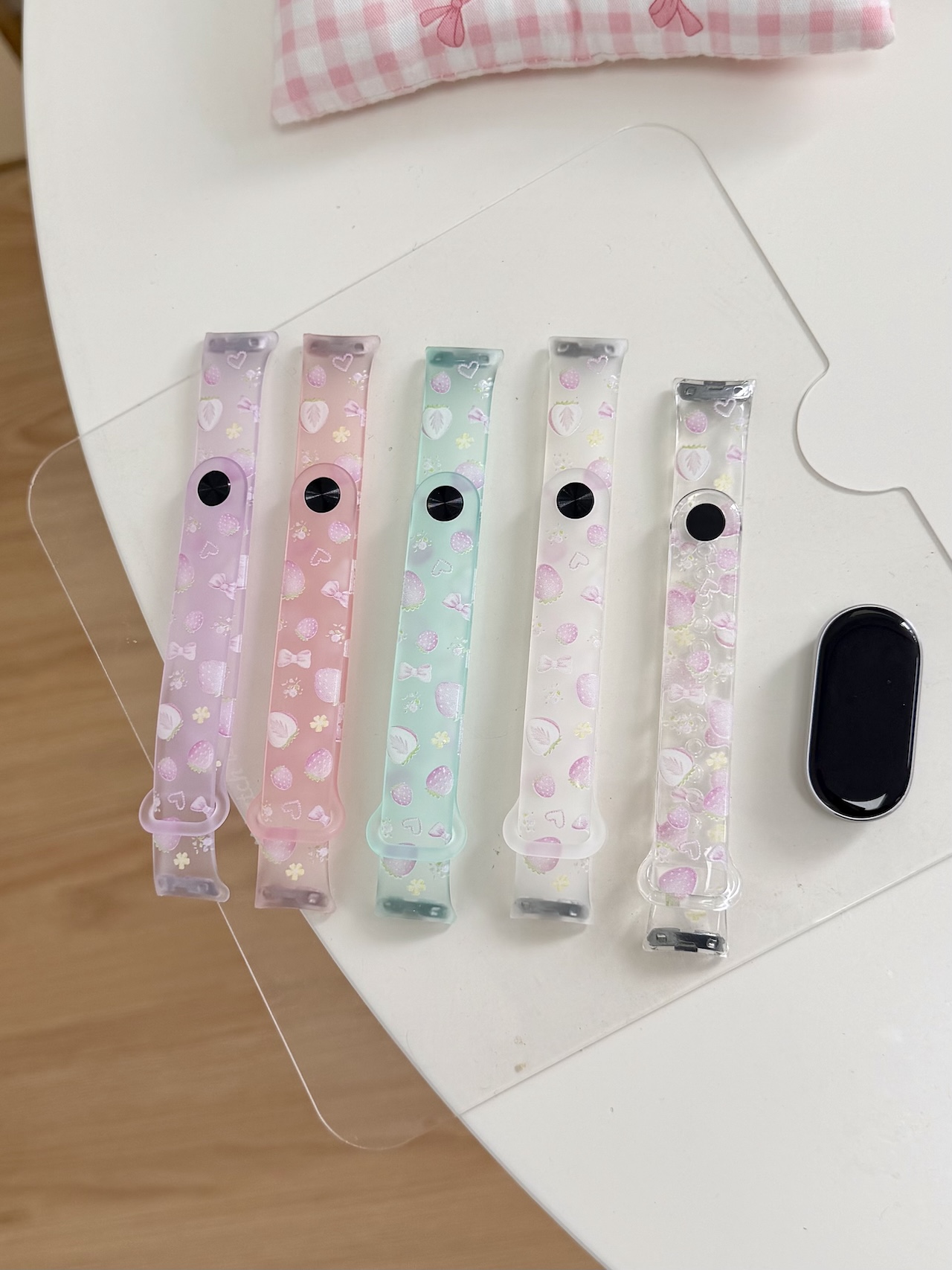 Super Cute Strawberry Bow Prin - огляд і ціна Android Smartwatch Accessories