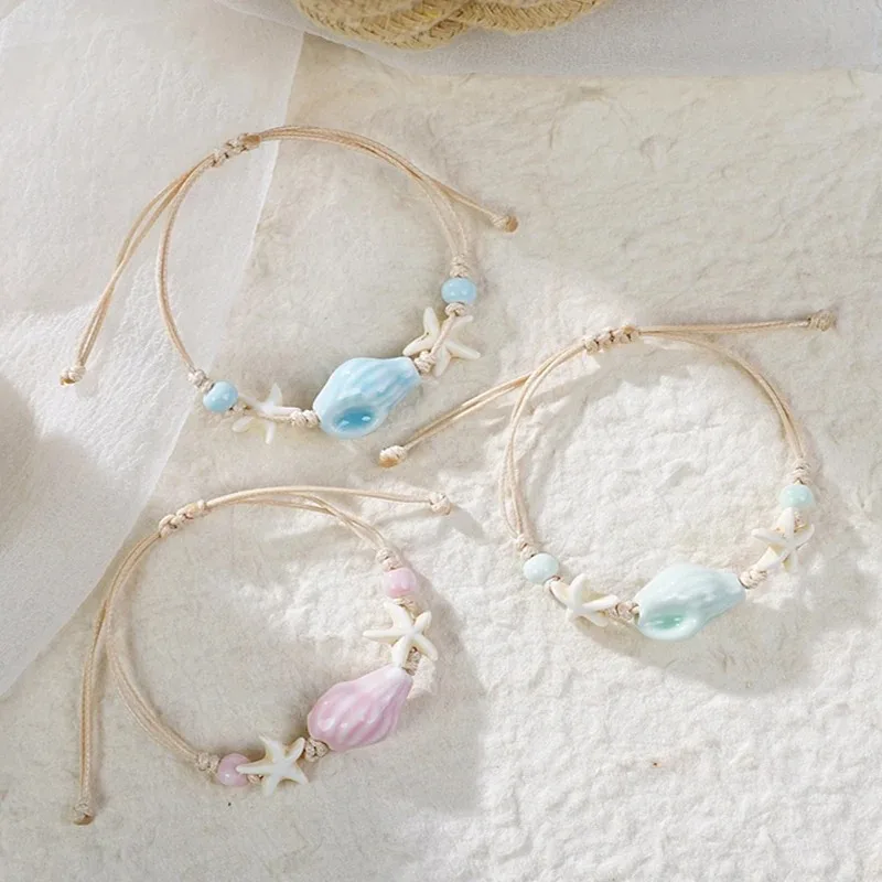 Bohemian Conch Starfish Shells - огляд і ціна Ceramic Link Bracelet