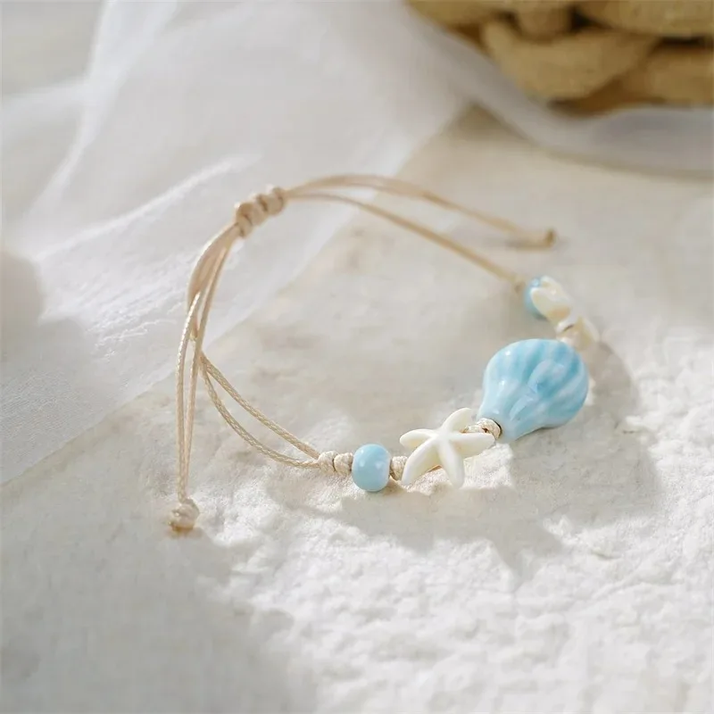 Bohemian Conch Starfish Shells - огляд і ціна Ceramic Link Bracelet